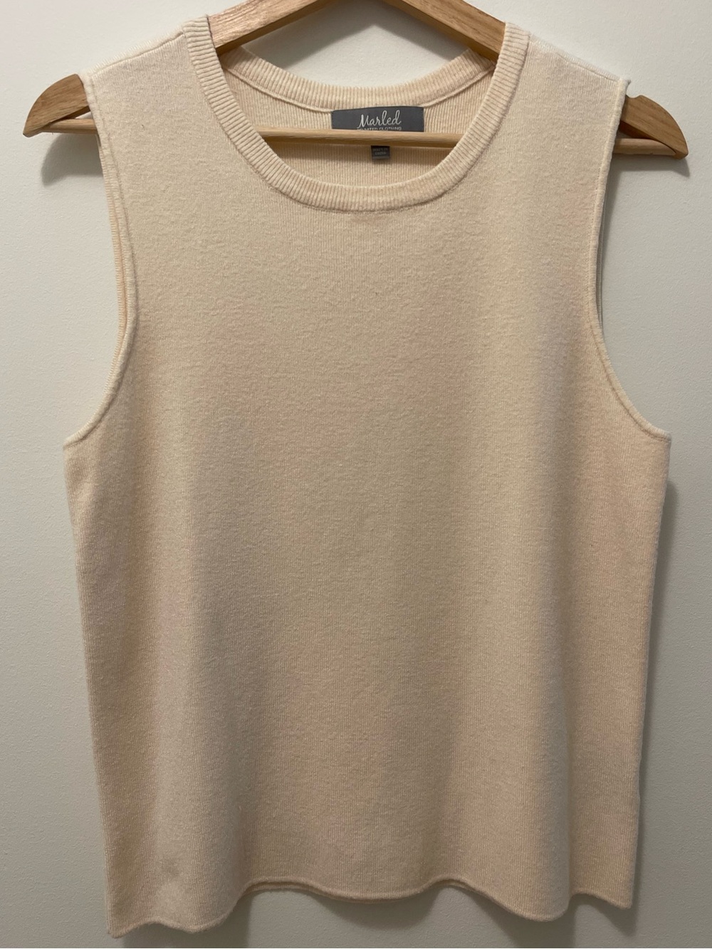 Marled by Reunited Clothing Cream Sleeveless Knit Top